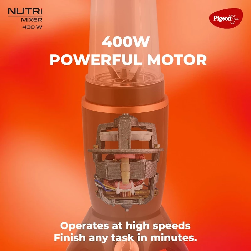 Pigeon By Stovekraft Nutri Mixer Grinder Juicer Blender Smoothie Maker, 2 Jar-3.webp